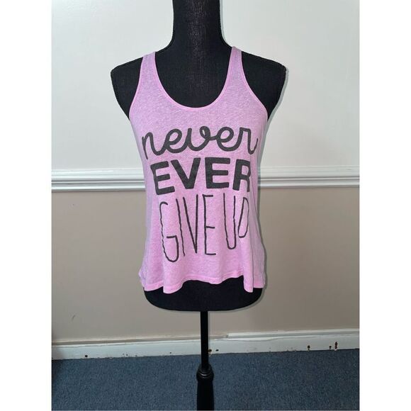 Tokyo Darling Racerback Tank Top ‘Never Give Up’ Size X-Small - Picture 1 of 5